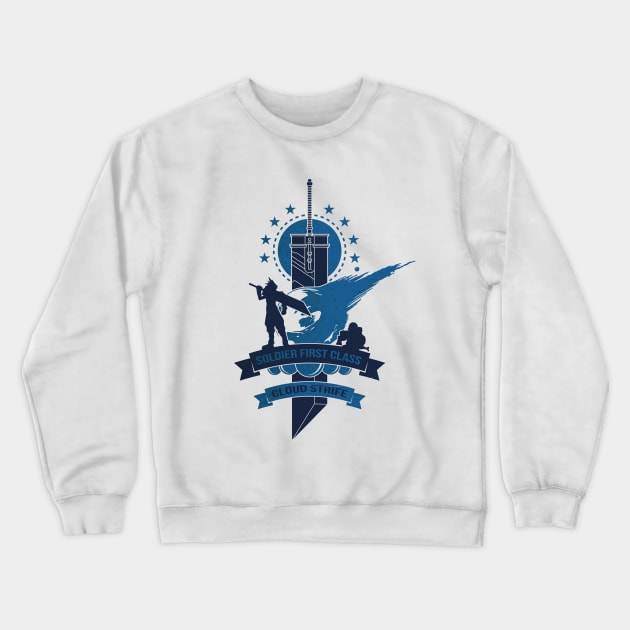 Final Fantasy 7 Cloud Strife Crewneck Sweatshirt by Alundrart